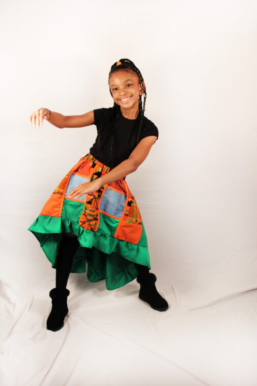 Handcrafted Girls’ Ruffle Skirt – African Print Patchwork - Image 5