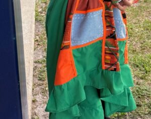 Handcrafted Girls’ Ruffle Skirt – African Print Patchwork photo review